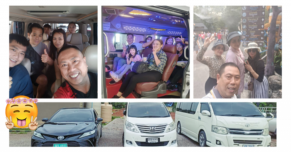 บริการเช่าเหมารถตู้ VIP พร้อมคนขับ ครบวงจร เรามีรถให้เลือกหลายแบบ รถตู้ Toyota Commuter โฉมใหม่-โฉมเก่า 8 ที่นั่ง 9 ที่นั่ง 10-13 ที่นั่ง รถตู้ Hyundai H1 เบาะ VIP 5 ที่นั่ง 7 ที่นั่ง รถตู้ Toyota Alphard เบาะ VIP 5 ที่นั่ง รถตู้ Toyota Majesty เบาะ VIP 7 ที่นั่ง ภายในแต่ง VIP เต็มระบบ เครื่องเสียง ทีวี เชื่อมบลูทูธ ยูทูป คาราโอเกะ ฟรี WIFI  ประกัน พรบ.คุ้มครองทั้งพนักงานขับและผู้โดยสารทุกที่นั่ง